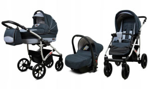  Wózek 3w1 dziecięcy spacerówka BabyLux Largo ALU