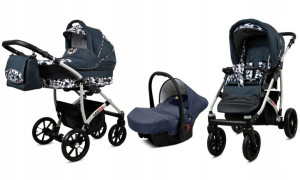  Wózek 3w1 dziecięcy spacerówka BabyLux Largo ALU