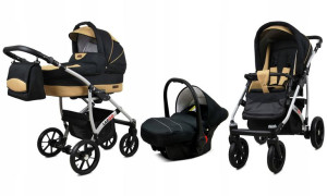  Wózek 3w1 dziecięcy spacerówka BabyLux Largo ALU
