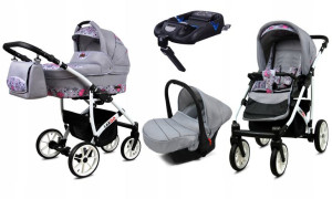 Wózek 4w1 dziecięcy BabyLux Largo + baza ISOFIX
