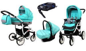 Wózek 4w1 dziecięcy BabyLux Largo + baza ISOFIX