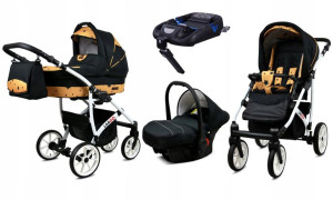 Wózek 4w1 dziecięcy BabyLux Largo + baza ISOFIX