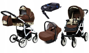 Wózek 4w1 dziecięcy BabyLux Largo + baza ISOFIX