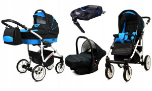 Wózek 4w1 dziecięcy BabyLux Largo + baza ISOFIX