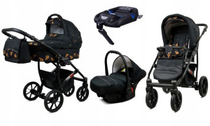 Wózek 4w1 dziecięcy BabyLux Largo + baza ISOFIX