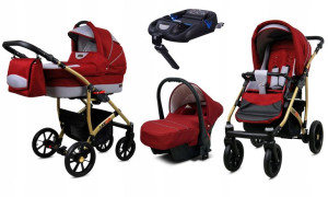 Wózek 4w1 dziecięcy BabyLux Largo + baza ISOFIX