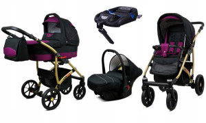 Wózek 4w1 dziecięcy BabyLux Largo + baza ISOFIX