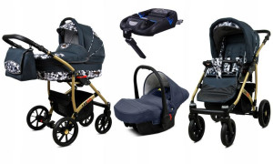 Wózek 4w1 dziecięcy BabyLux Largo + baza ISOFIX