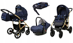 Wózek 4w1 dziecięcy BabyLux Largo + baza ISOFIX