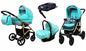 Wózek 4w1 dziecięcy BabyLux Largo + baza ISOFIX