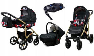 Wózek 4w1 dziecięcy BabyLux Largo + baza ISOFIX