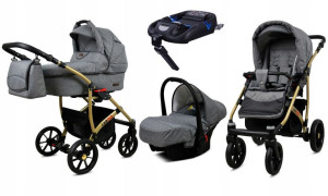 Wózek 4w1 dziecięcy BabyLux Largo + baza ISOFIX