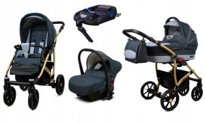 Wózek 4w1 dziecięcy BabyLux Largo + baza ISOFIX