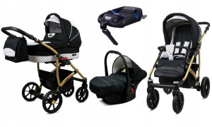Wózek 4w1 dziecięcy BabyLux Largo + baza ISOFIX
