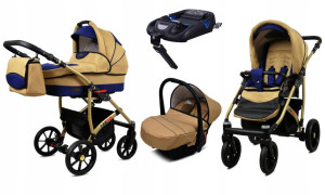 Wózek 4w1 dziecięcy BabyLux Largo + baza ISOFIX
