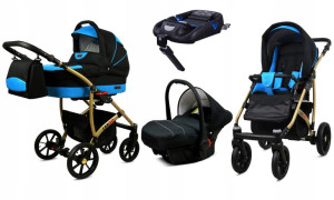Wózek 4w1 dziecięcy BabyLux Largo + baza ISOFIX