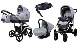  Wózek 4w1 dziecięcy BabyLux Largo + baza ISOFIX