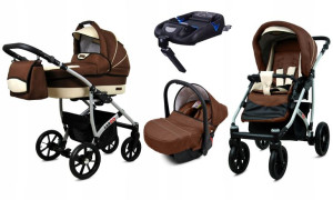 Wózek 4w1 dziecięcy BabyLux Largo + baza ISOFIX