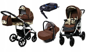  Wózek 4w1 dziecięcy BabyLux Largo + baza ISOFIX