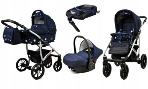 Wózek 4w1 dziecięcy BabyLux Largo + baza ISOFIX