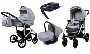Wózek 4w1 dziecięcy BabyLux Largo + baza ISOFIX