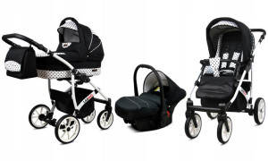 Wózek 3w1 dziecięcy spacerówka BabyLux Largo ALU