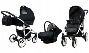 Wózek 3w1 dziecięcy spacerówka BabyLux Largo ALU