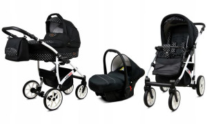 Wózek 3w1 dziecięcy spacerówka BabyLux Largo ALU