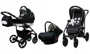 Wózek 3w1 dziecięcy spacerówka BabyLux Largo ALU