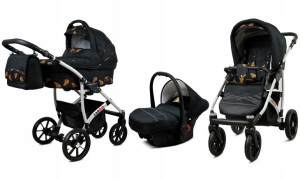 Wózek 3w1 dziecięcy spacerówka BabyLux Largo ALU
