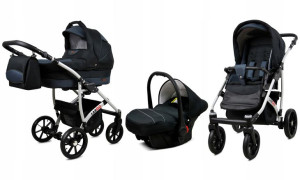 Wózek 3w1 dziecięcy spacerówka BabyLux Largo ALU