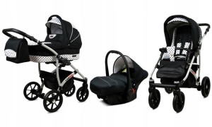 Wózek 3w1 dziecięcy spacerówka BabyLux Largo ALU