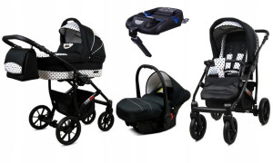 Wózek 4w1 dziecięcy BabyLux Largo + baza ISOFIX