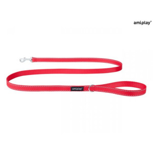 Amiplay Smycz Reflective 150 cm Czerwona Rozmiar S