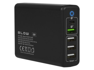 76-008  Ładowarka siec. z gn.usbx5 qc3.0 60w