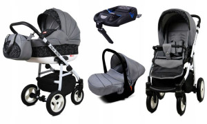 Wózek 4w1 dziecięcy BabyLux Alu Way + baza Isofix