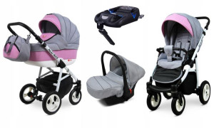 Wózek 4w1 dziecięcy BabyLux Alu Way + baza Isofix
