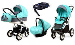 Wózek 4w1 dziecięcy BabyLux Alu Way + baza Isofix