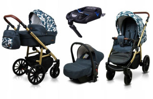 Wózek 4w1 dziecięcy BabyLux Aspero + baza Isofix