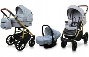 Wózek 3w1 dziecięcy spacerówka BabyLux ASPERO ALU