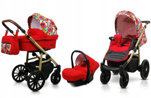 Wózek 3w1 dziecięcy spacerówka BabyLux ASPERO ALU