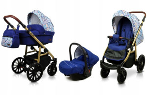 Wózek 3w1 dziecięcy spacerówka BabyLux ASPERO ALU