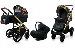 Wózek 3w1 dziecięcy spacerówka BabyLux ASPERO ALU
