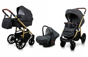 Wózek 3w1 dziecięcy spacerówka BabyLux ASPERO ALU