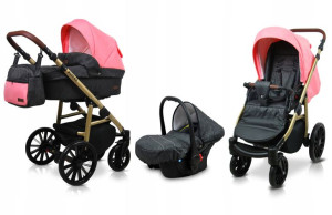 Wózek 3w1 dziecięcy spacerówka BabyLux ASPERO ALU