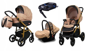 Wózek 4w1 dziecięcy BabyLux AXEL ALU + baza ISOFIX