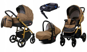 Wózek 4w1 dziecięcy BabyLux AXEL ALU + baza ISOFIX