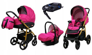 Wózek 4w1 dziecięcy BabyLux AXEL ALU + baza ISOFIX