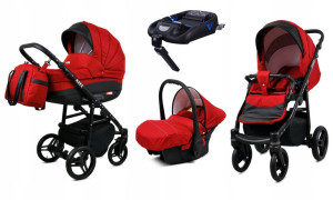 Wózek 4w1 dziecięcy BabyLux AXEL ALU + baza ISOFIX
