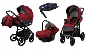 Wózek 4w1 dziecięcy BabyLux AXEL ALU + baza ISOFIX